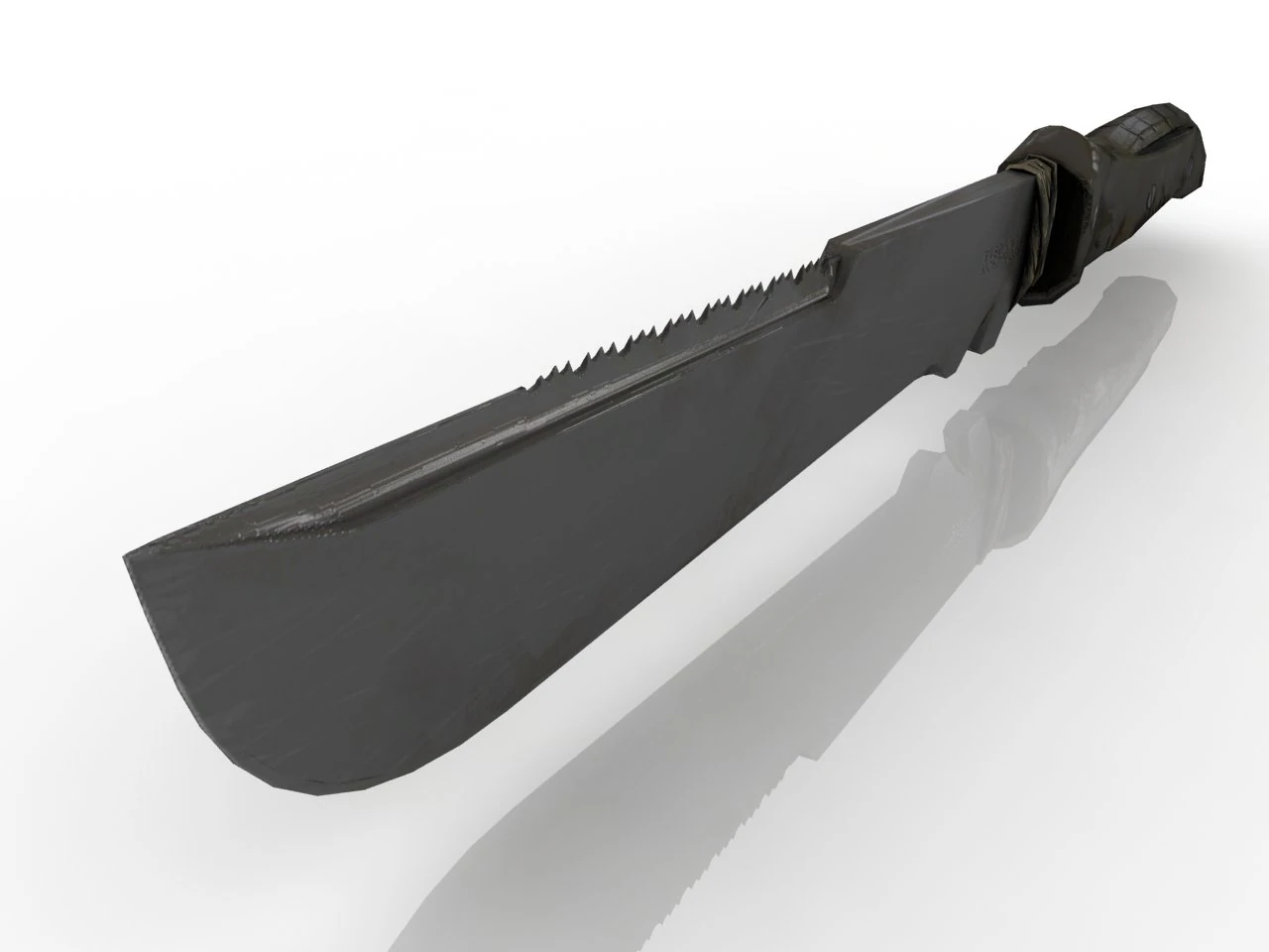 Machete Low Poly 3D Model .c4d .max .obj .3ds .fbx .stl .blend 