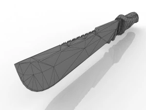 Machete Low Poly 3D Model