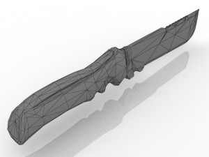 Machete Low Poly 3D मॉडल