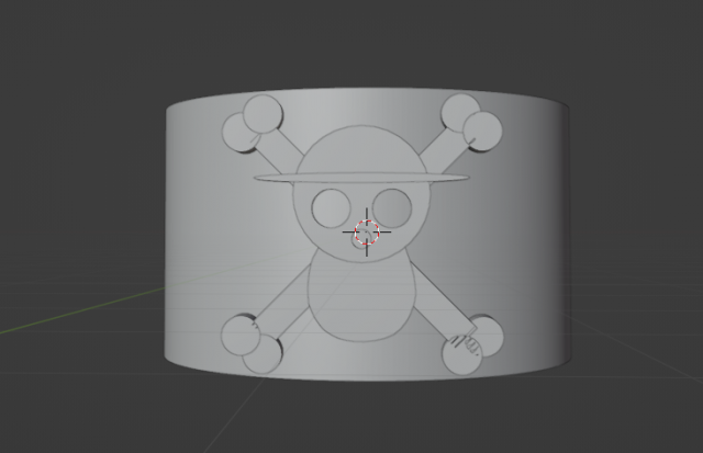 One piece anime straw hat pirate emblem ring 3Dプリントモデル .c4d .max .obj .3ds .fbx .stl .blend 