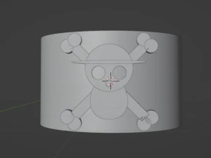 ワンピースアニメ麦わら海賊団エンブレムリング 3Dプリントモデル