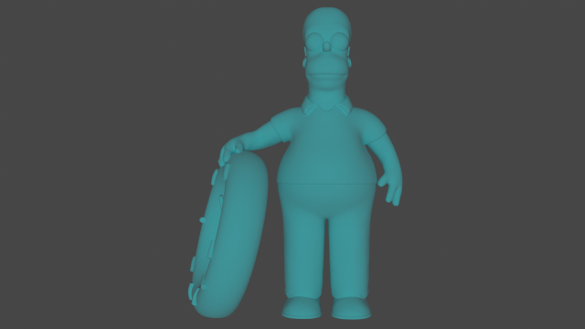 Homer Simpson 3D 모델 .c4d .max .obj .3ds .fbx .stl .blend 