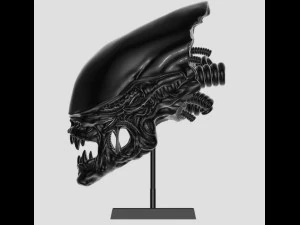 Alien HEAD 3D 3D Print Model