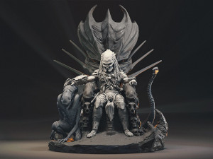 Predator on Throne 3D 3D-printmodel