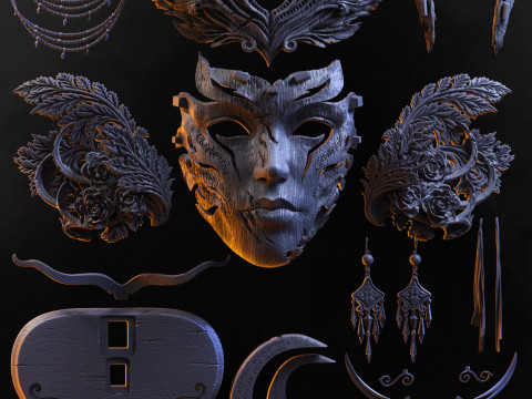 Elven Mask Model do druku 3D
