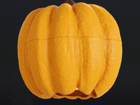 Halloween Pumpkin Head 3D Baskı Modeli