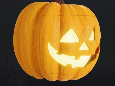 Halloween Pumpkin Head 3D Baskı Modeli