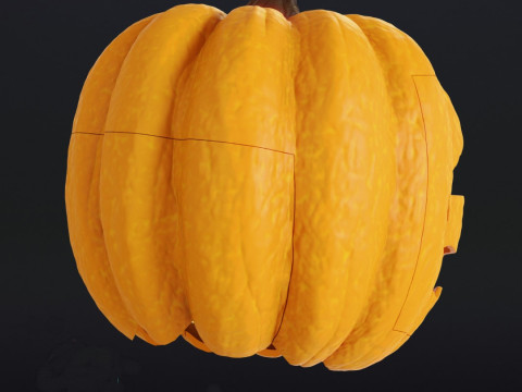 Halloween Pumpkin Head 3D Baskı Modeli