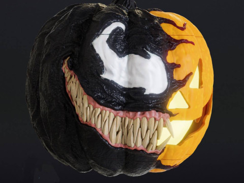 Halloween Pumpkin Head 3D Baskı Modeli