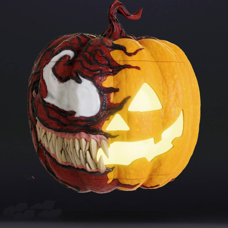 Halloween Pumpkin Head 3D Baskı Modeli .c4d .max .obj .3ds .fbx .stl .blend 