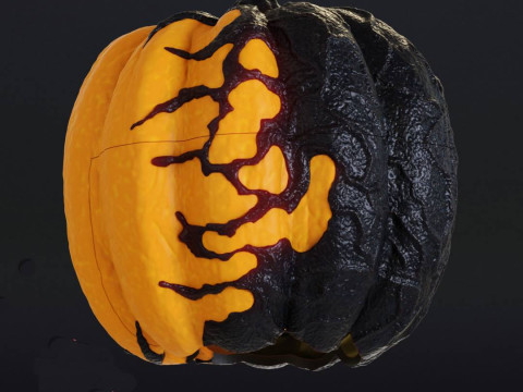 Halloween Pumpkin Head 3D Baskı Modeli