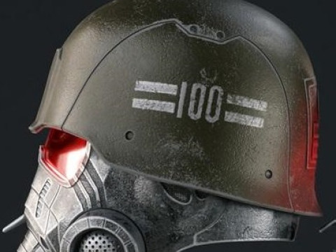 Helmet Fallout 4 Rangers stl Model Cetak 3D