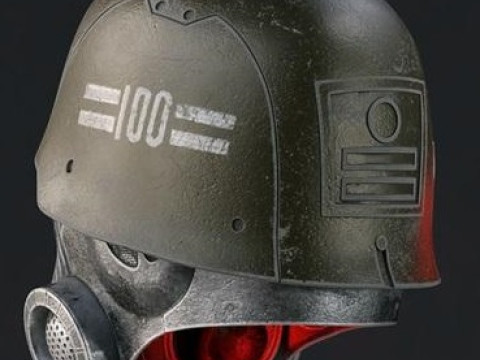 Helmet Fallout 4 Rangers stl Model Cetak 3D