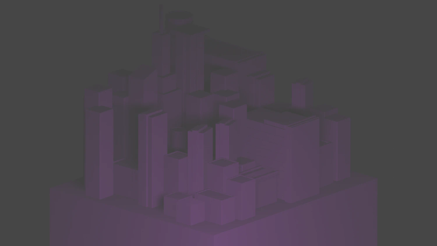 Minimalistic city 3D Model .c4d .max .obj .3ds .fbx .stl .blend