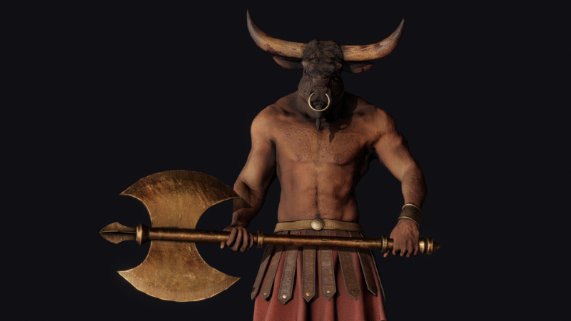 Minotaur 3D मॉडल .c4d .max .obj .3ds .fbx .stl .blend