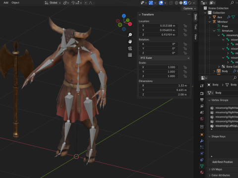 Minotaur 3D मॉडल
