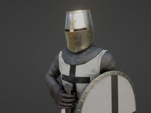 Crusader Knights 3D Model