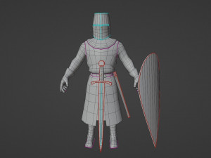 Crusader Knights 3D Model