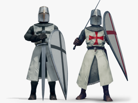 Crusader Knights 3D Model
