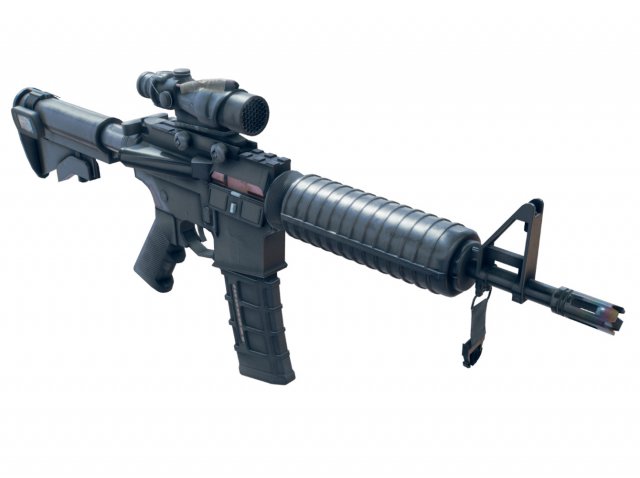 AR-15 style rifle 3D Model .c4d .max .obj .3ds .fbx .stl .blend 