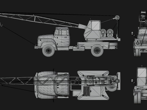 Mobile Crane 3D Модель