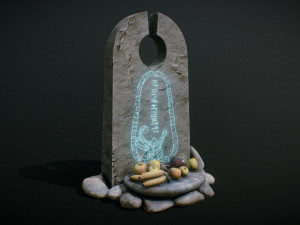Rune Stone with Secrefice Altar 3D-Modell