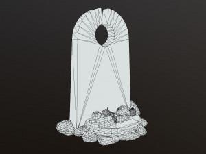 Rune Stone with Secrefice Altar 3D-Modell