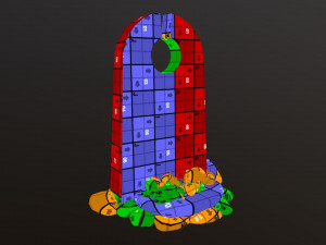 Rune Stone with Secrefice Altar 3D-Modell