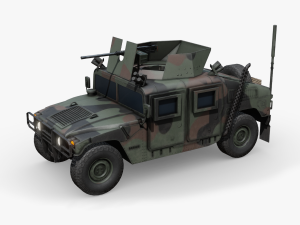 HMMWV UAH- Up Armored Humvee 3D Model