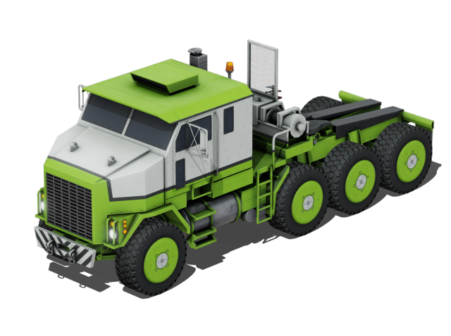 Semi Truck Modèle 3D .c4d .max .obj .3ds .fbx .stl .blend 