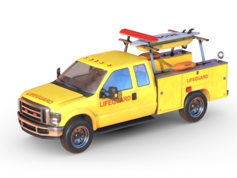 Lifeguard Pickup Truck Modelo 3D
