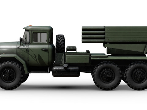 BM-21 Grad 3D-Modell