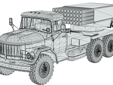 BM-21 Grad 3D-Modell