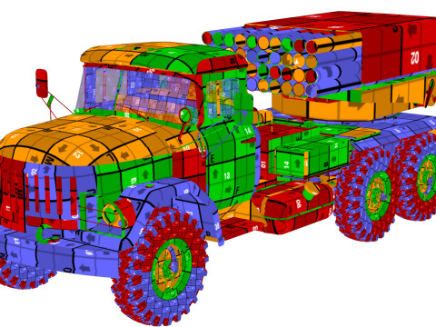 BM-21 Grad 3D-Modell