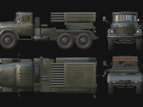 BM-21 Grad Model 3D
