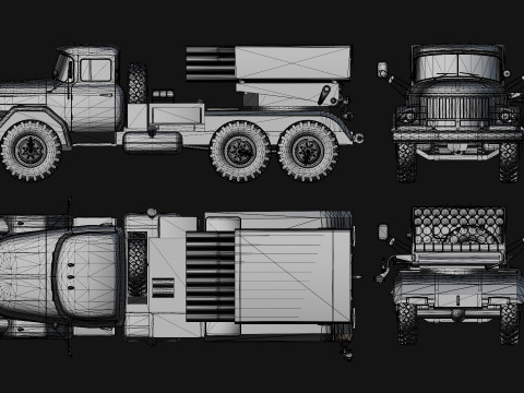 BM-21 Grad Model 3D