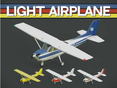 Light Airplane Model 3D