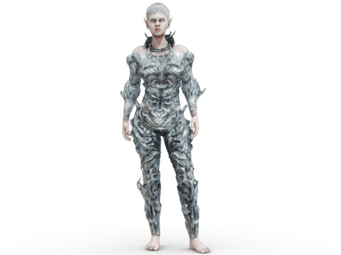 Elf White 3D Model