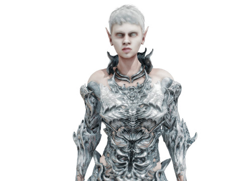 Elf White 3D Model
