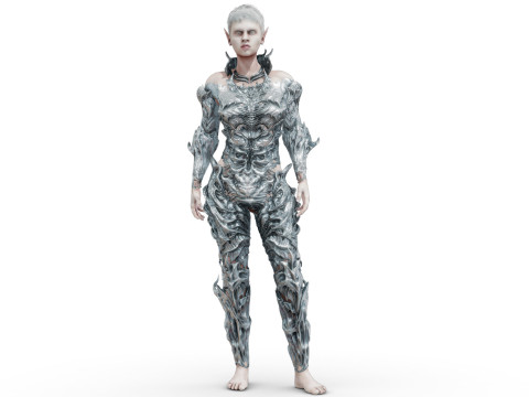 Elf White 3D Model
