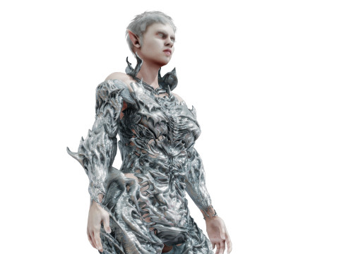 Elf White 3D Model