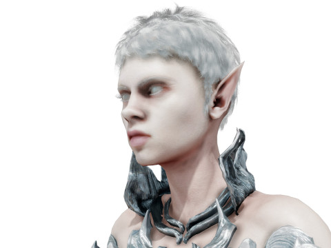 Elf White 3D Model