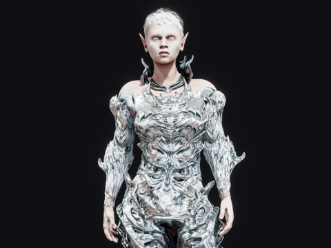 Elf White Model 3D
