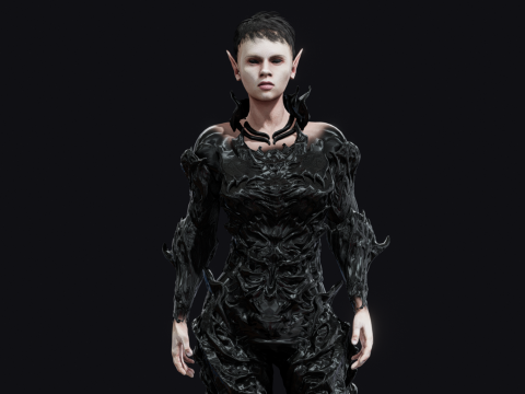 Elf Black Model 3D