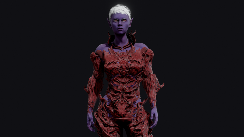 Elf Dark 3D Модель .c4d .max .obj .3ds .fbx .stl .blend