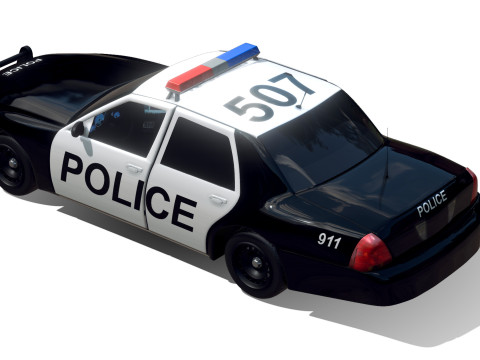 Police Car Modèle 3D