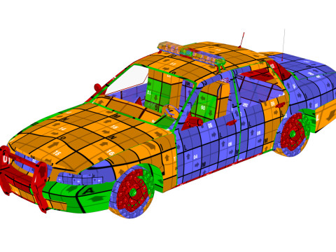 Police Car Modèle 3D