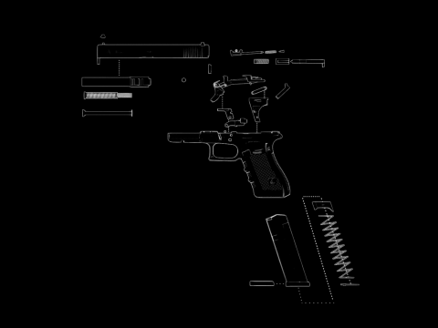 G17 9mm Pistol Schematics Modèle 3D