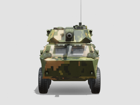 PLA PTL02 Wheeled Tank Destroyer 3D Model