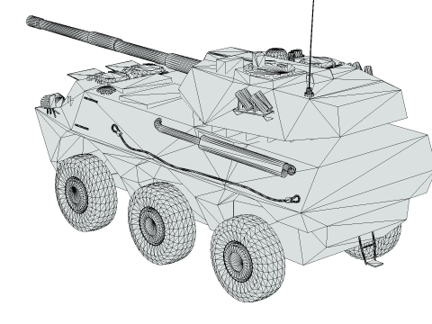 PLA PTL02 Wheeled Tank Destroyer 3D Model